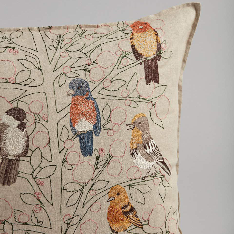 Songbirds Tree Pillow
