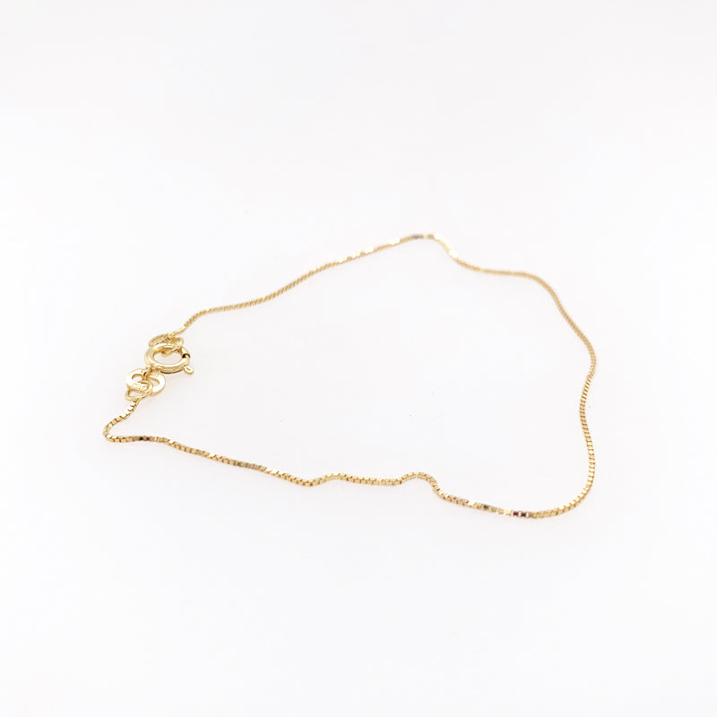 14k Super Fine Box Chain Bracelet