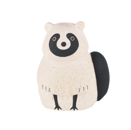 Tiny Wooden Raccoon - KESTREL