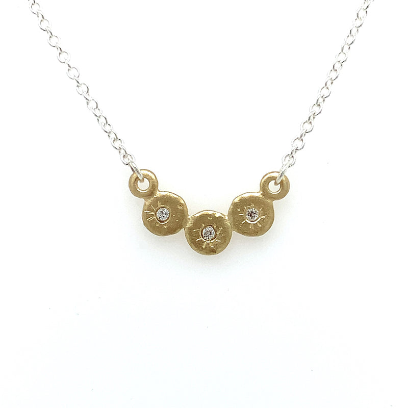 Mini Treasure Coin Diamond Bib Necklace