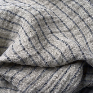 Black Striped Linen Wash Cloth - KESTREL