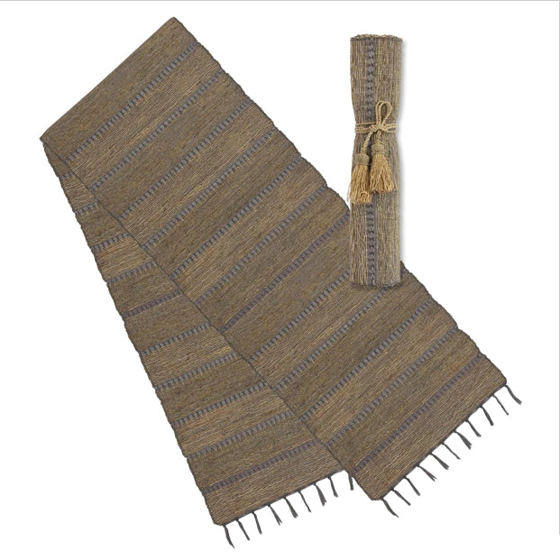 Vetiver Table Runner - Storm Blue