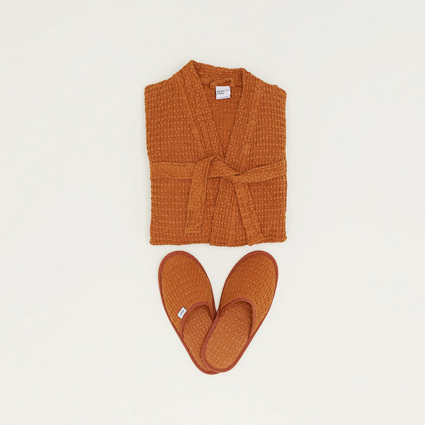 Waffle Bathrobe Terracotta KESTREL