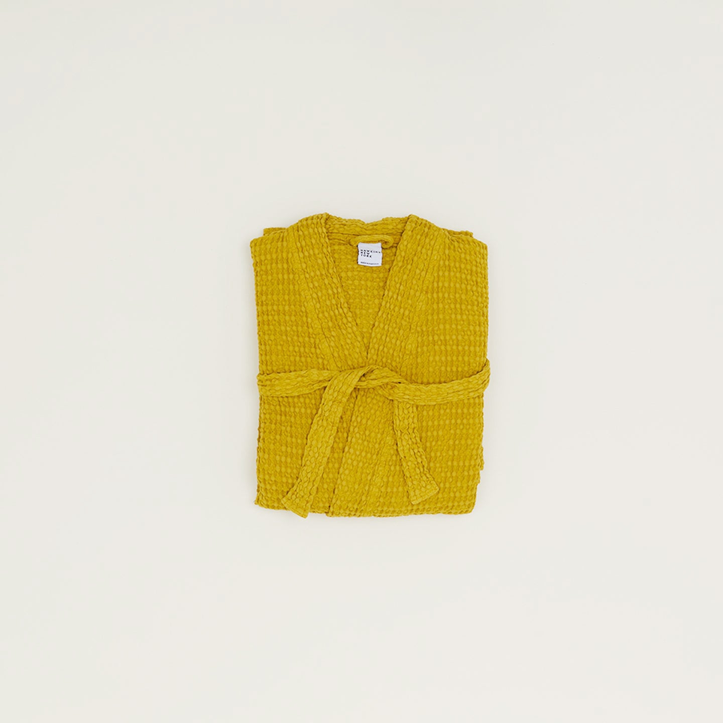 Waffle Bathrobe - Mustard