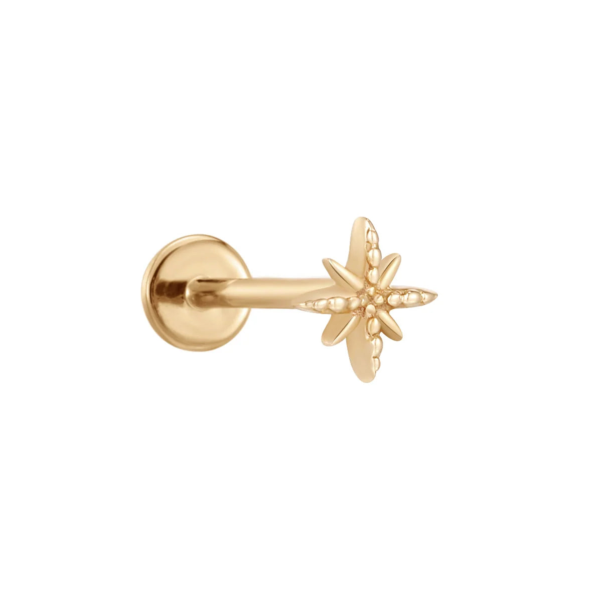 Tiny Milgrain Star Stud - SINGLE