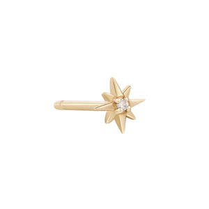 Tiny Retro Star Diamond Studs