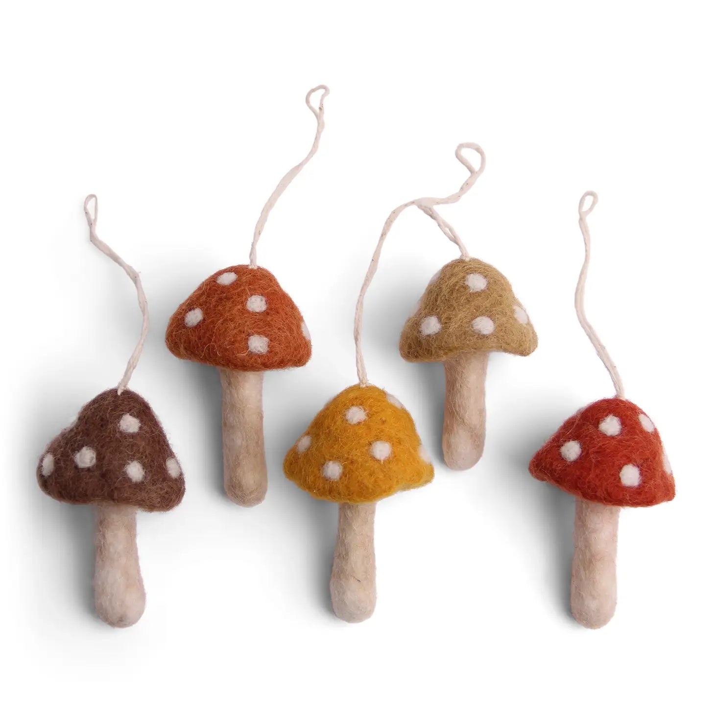 Felt Spotted Mushroom Ornament