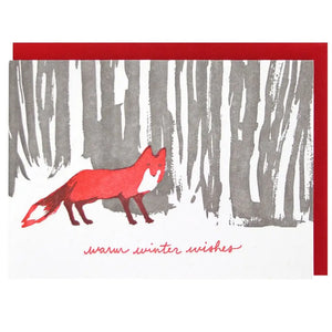 Warm Winter Wishes - Fox Card
