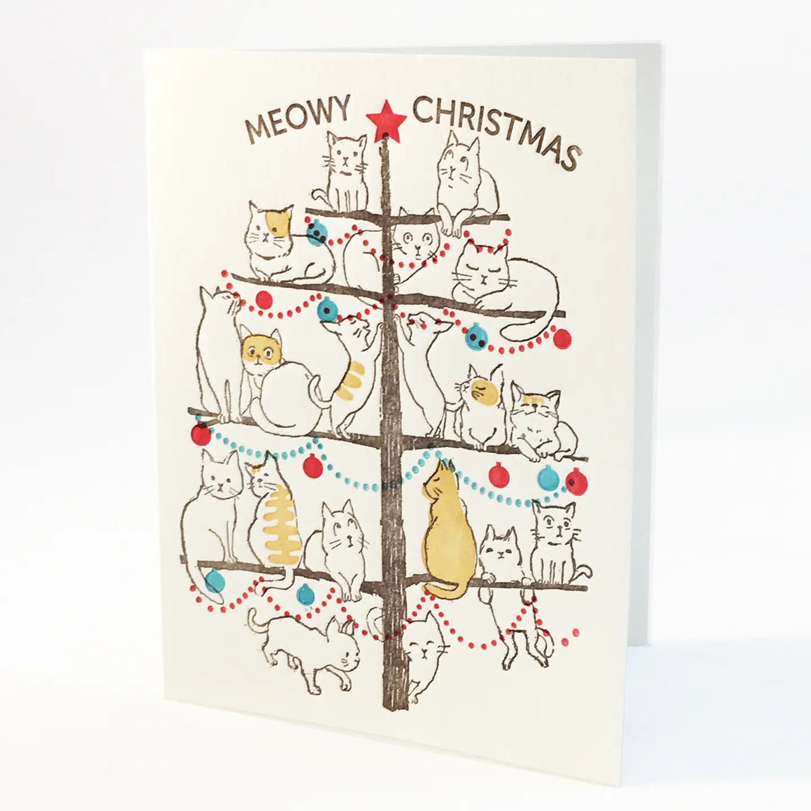 Meowy Christmas Tree Card