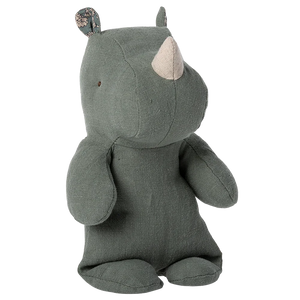 Small Stuffed Rhino - Pine Green