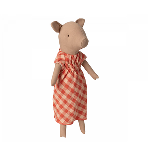 Pig in Gingham Dress