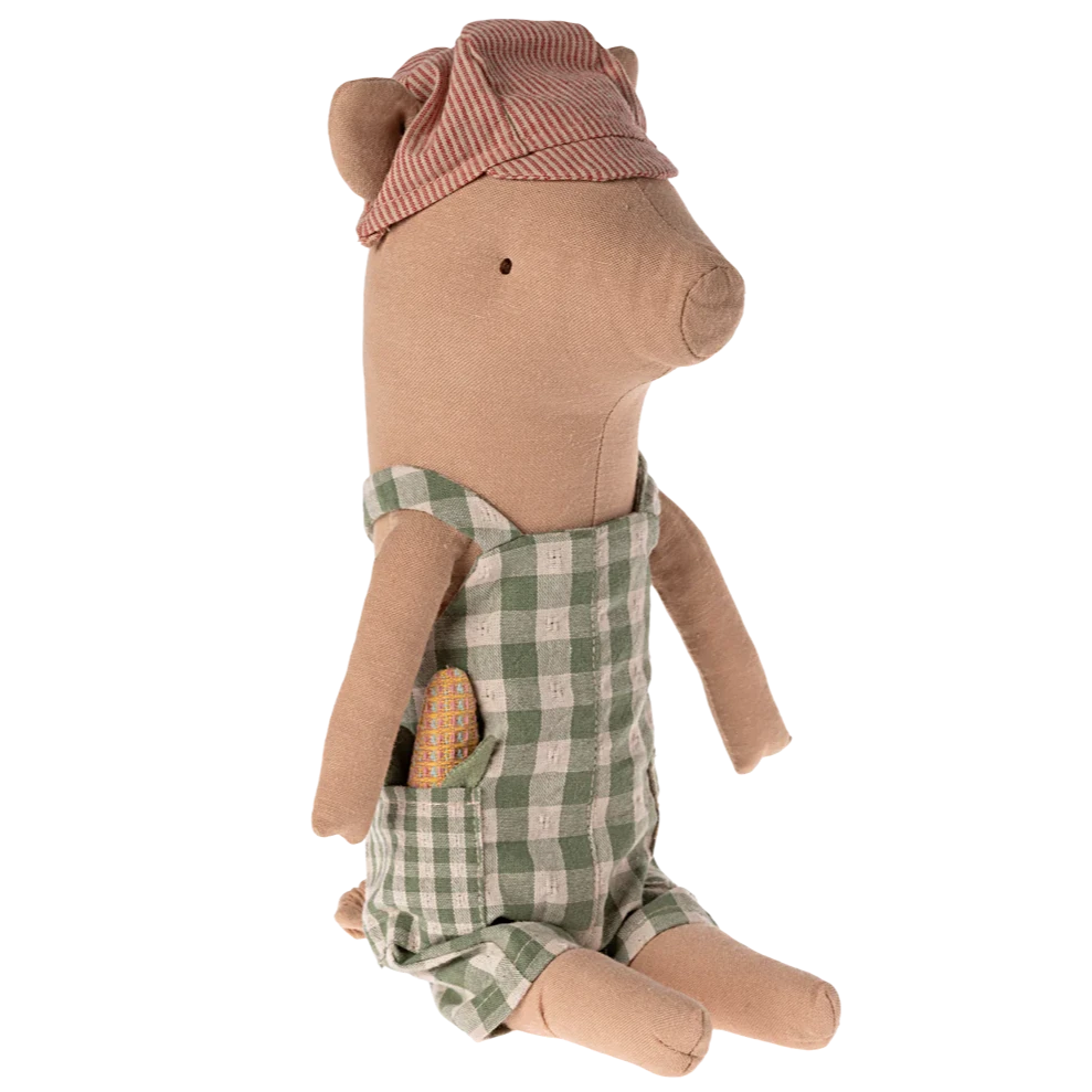 Pig w/ Overalls + Hat