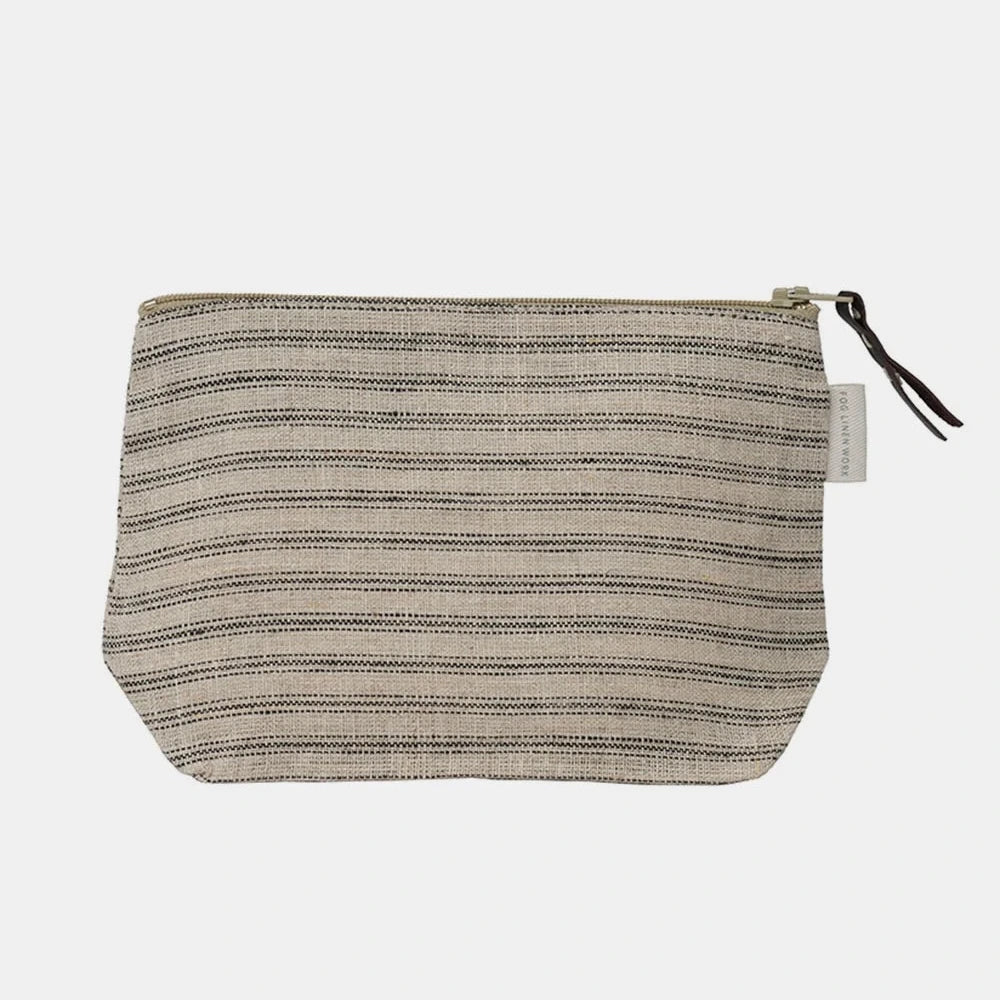 Chris Pouch (Natural Black Ticking Stripe)
