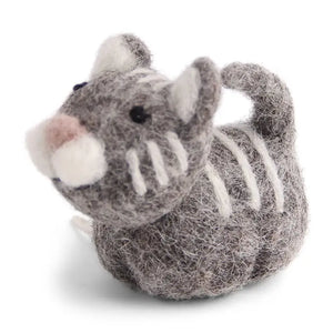 Grey Striped Cat Ornament