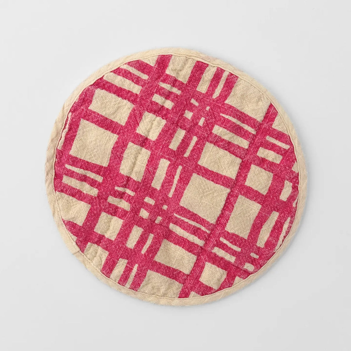 Pink Plaid Potholder