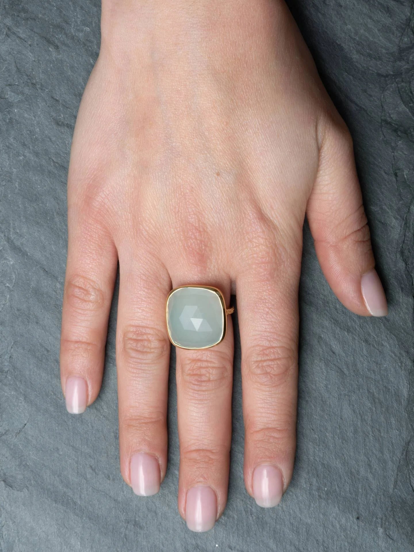 Vermeil Cocktail Aquamarine Ring