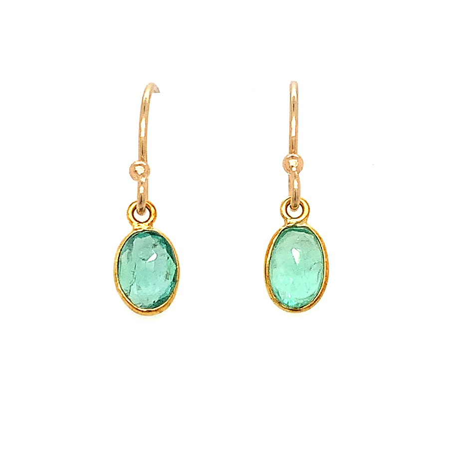 Emerald + 18K Earrings