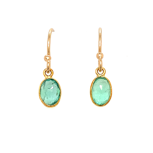 Emerald + 18K Earrings