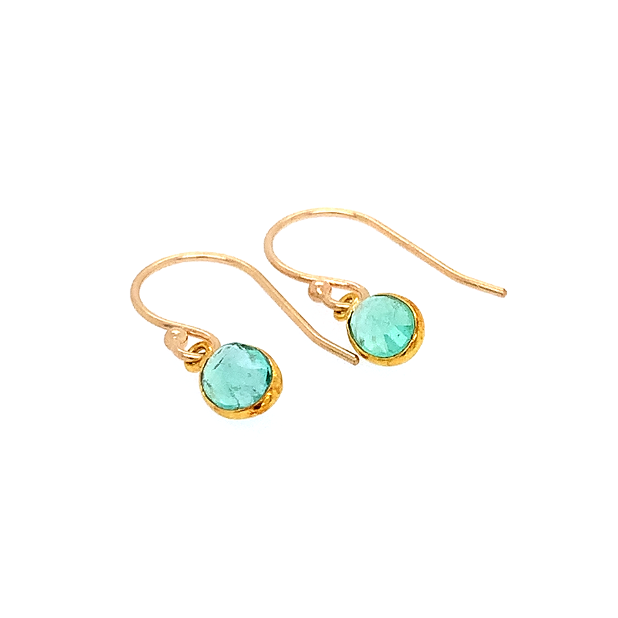 Emerald + 18K Earrings