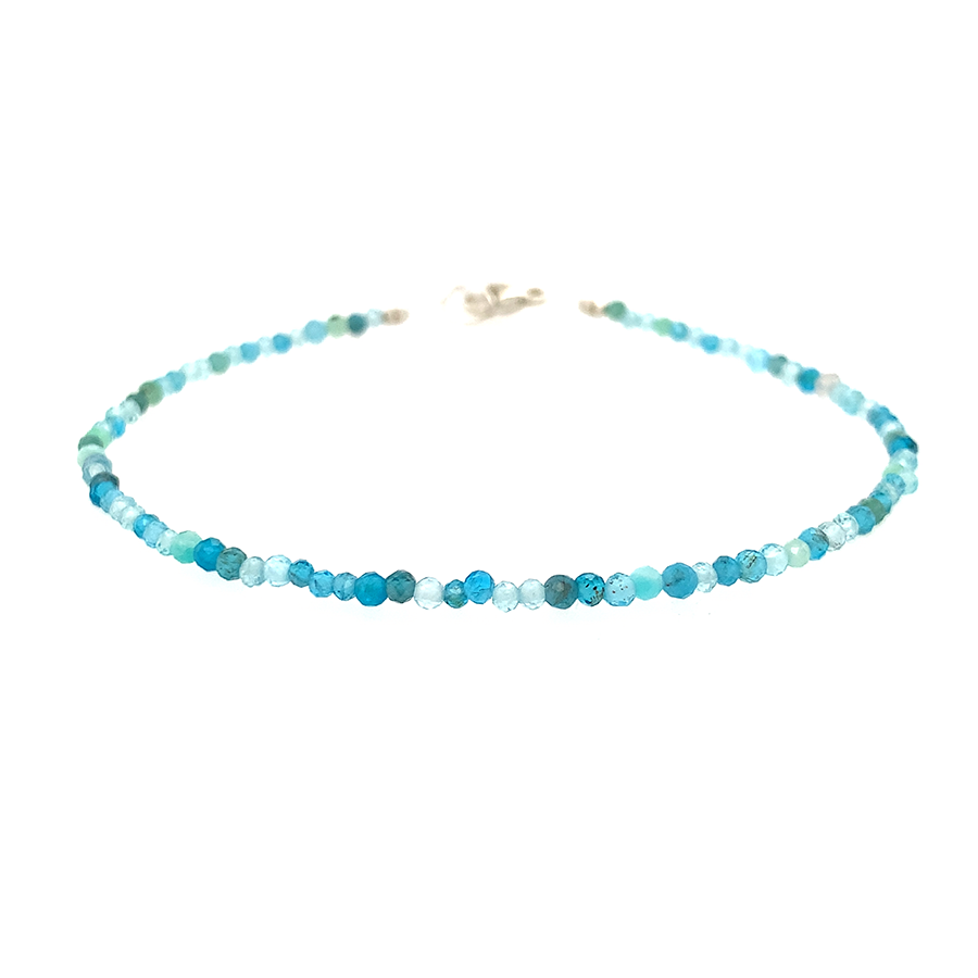Aqua Multi- Stone Beaded Bracelet