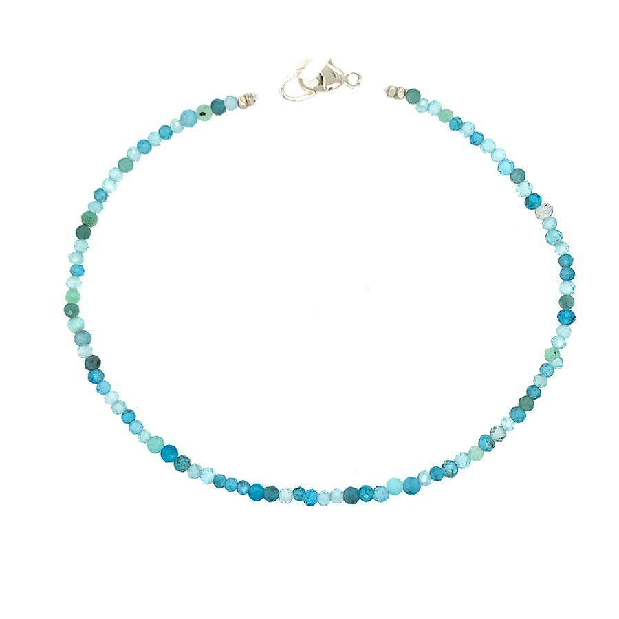 Aqua Multi- Stone Beaded Bracelet