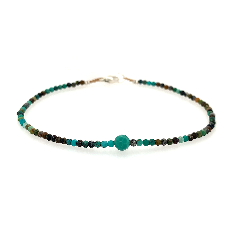 Chrysocolla + Turquoise Beaded Bracelet
