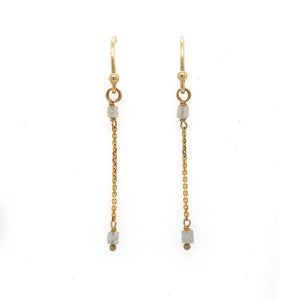 Slinky Chain and Diamond Dangle Earrings