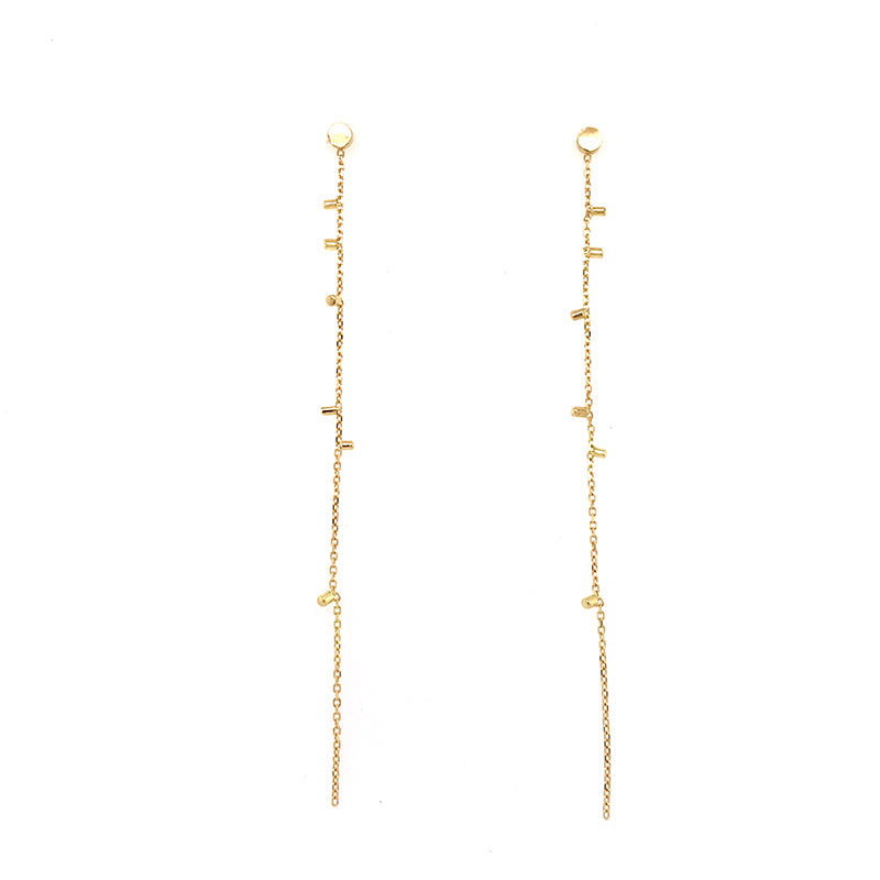 18k Gold Dust Dangle Earrings