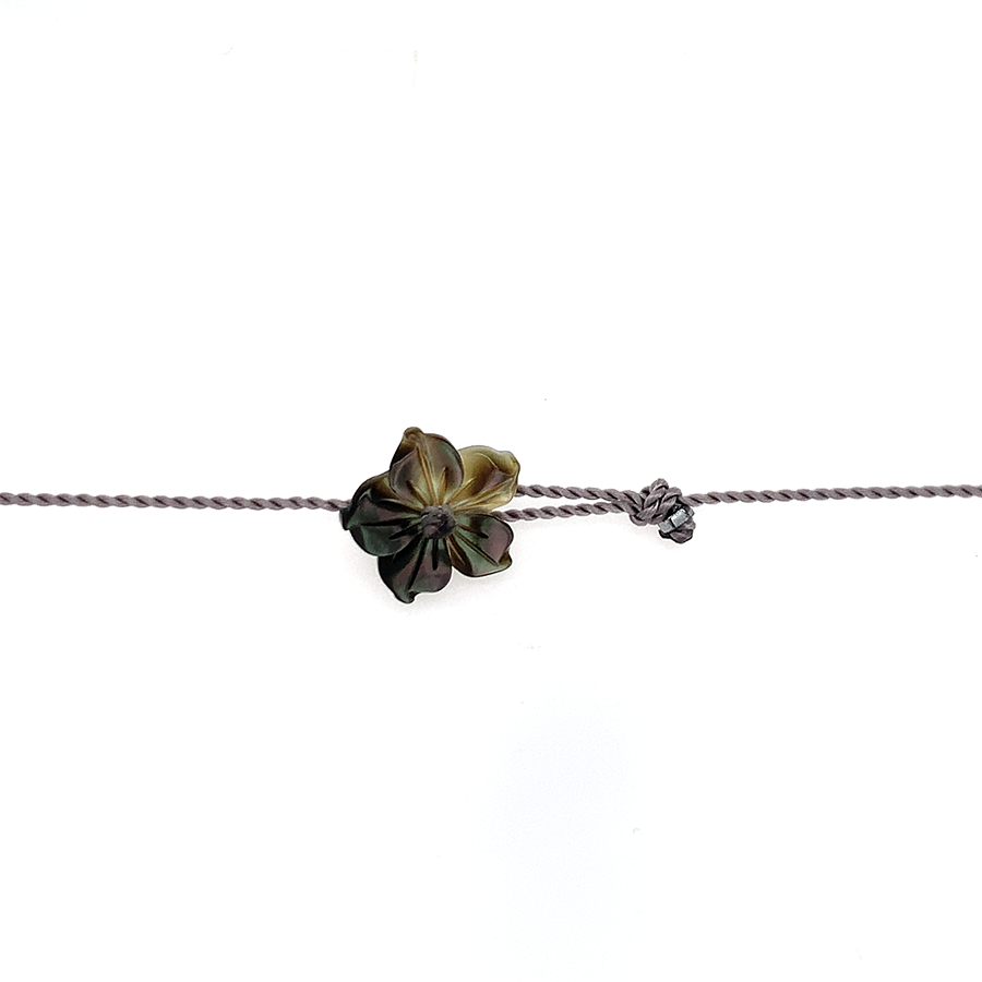 Garden Talisman Necklace on Grey Nylon