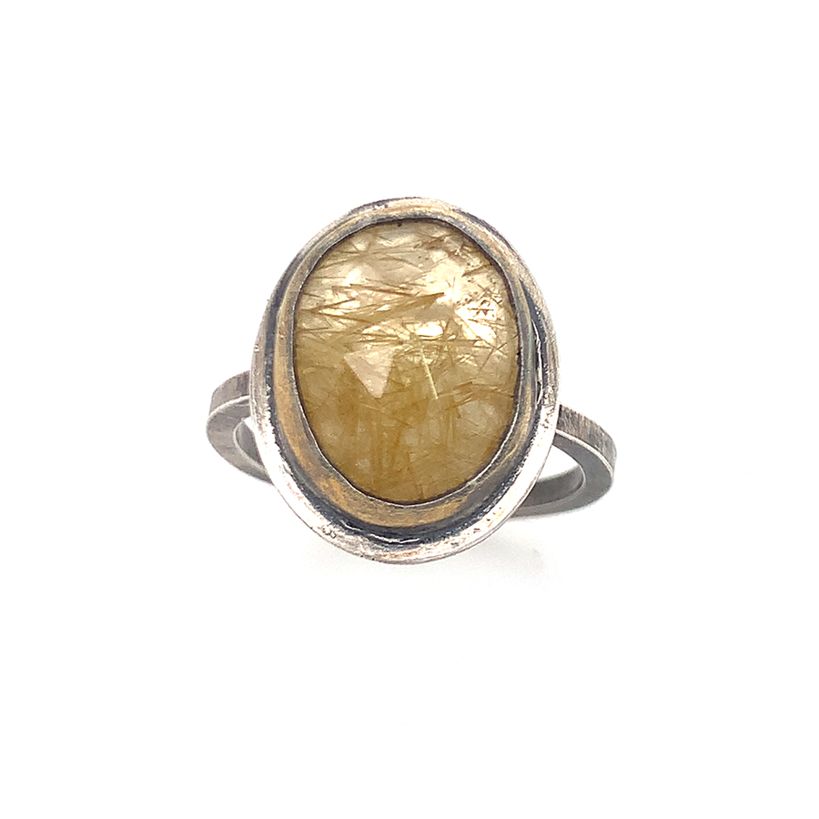 Rutilated Quartz Ring