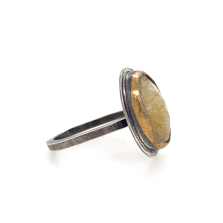 Rutilated Quartz Ring
