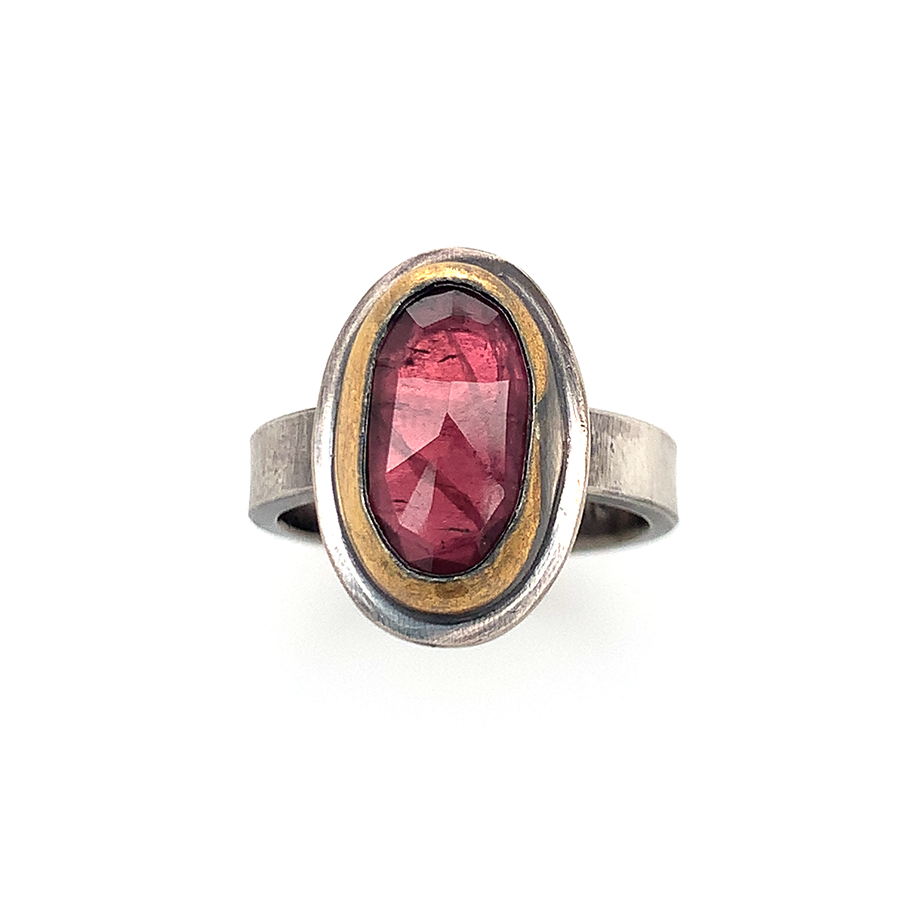 Pink Tourmaline Keum-Boo Ring