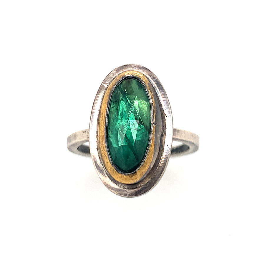Green Kyanite Ring