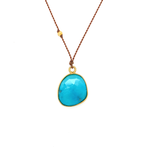 Turquoise Bezel Necklace