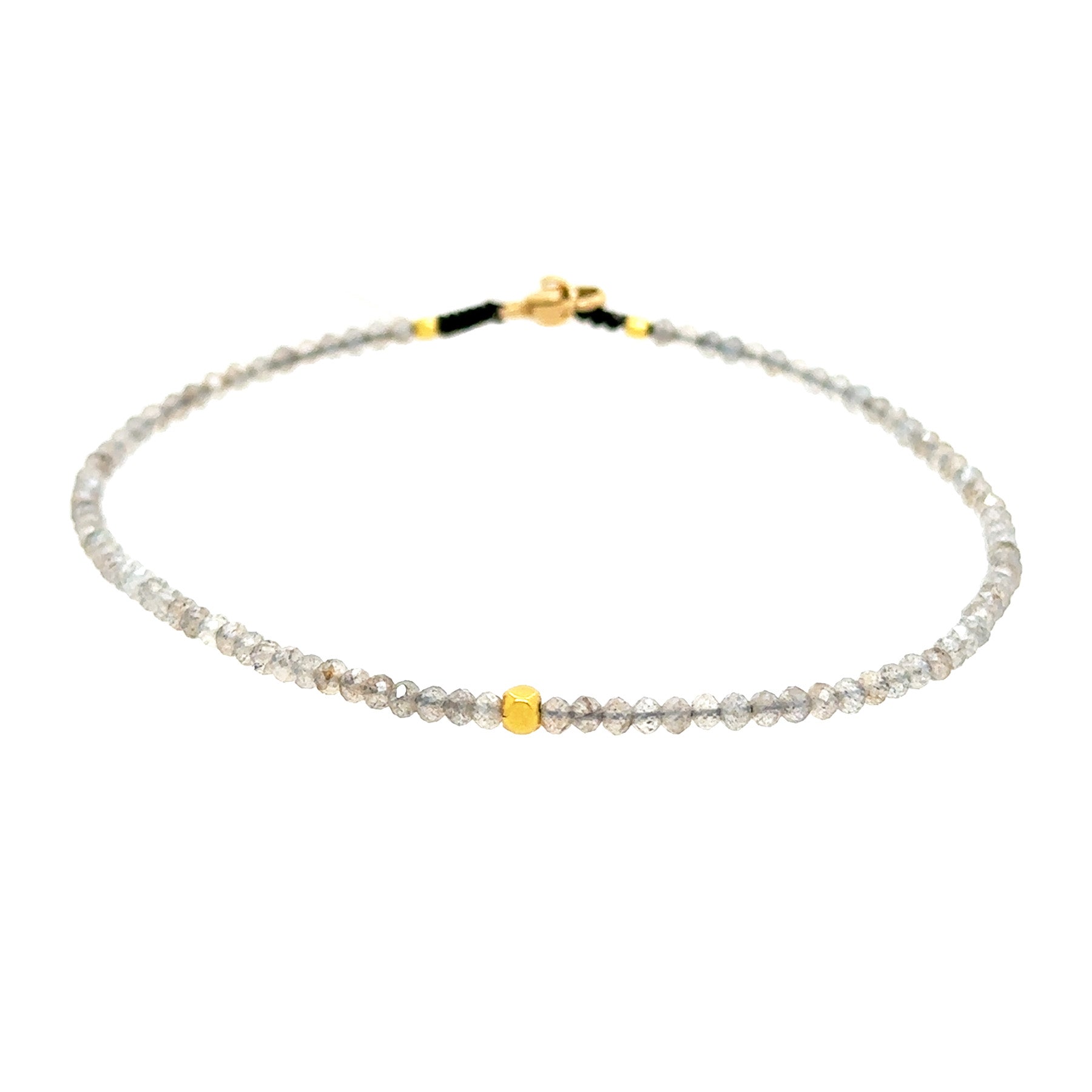 Labradorite + 18k Bead Bracelet