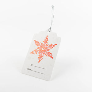 SALE - Letterpress Snowflake Gift Tags