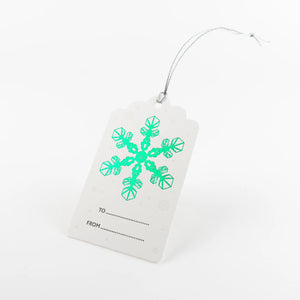 SALE - Letterpress Snowflake Gift Tags