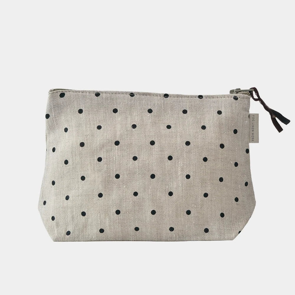 Chris Pouch (Natural with Black Dots)