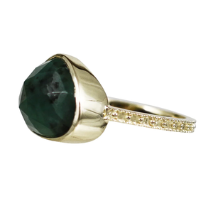 Vermeil Emerald Zen Ring