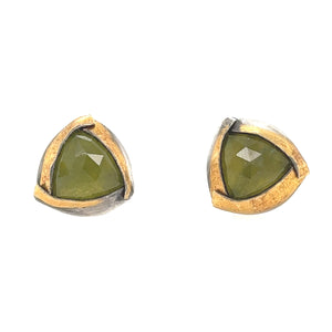 Vessonite Triangle Fold Studs