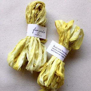 Plant-Dyed Silk Ribbon Bundle