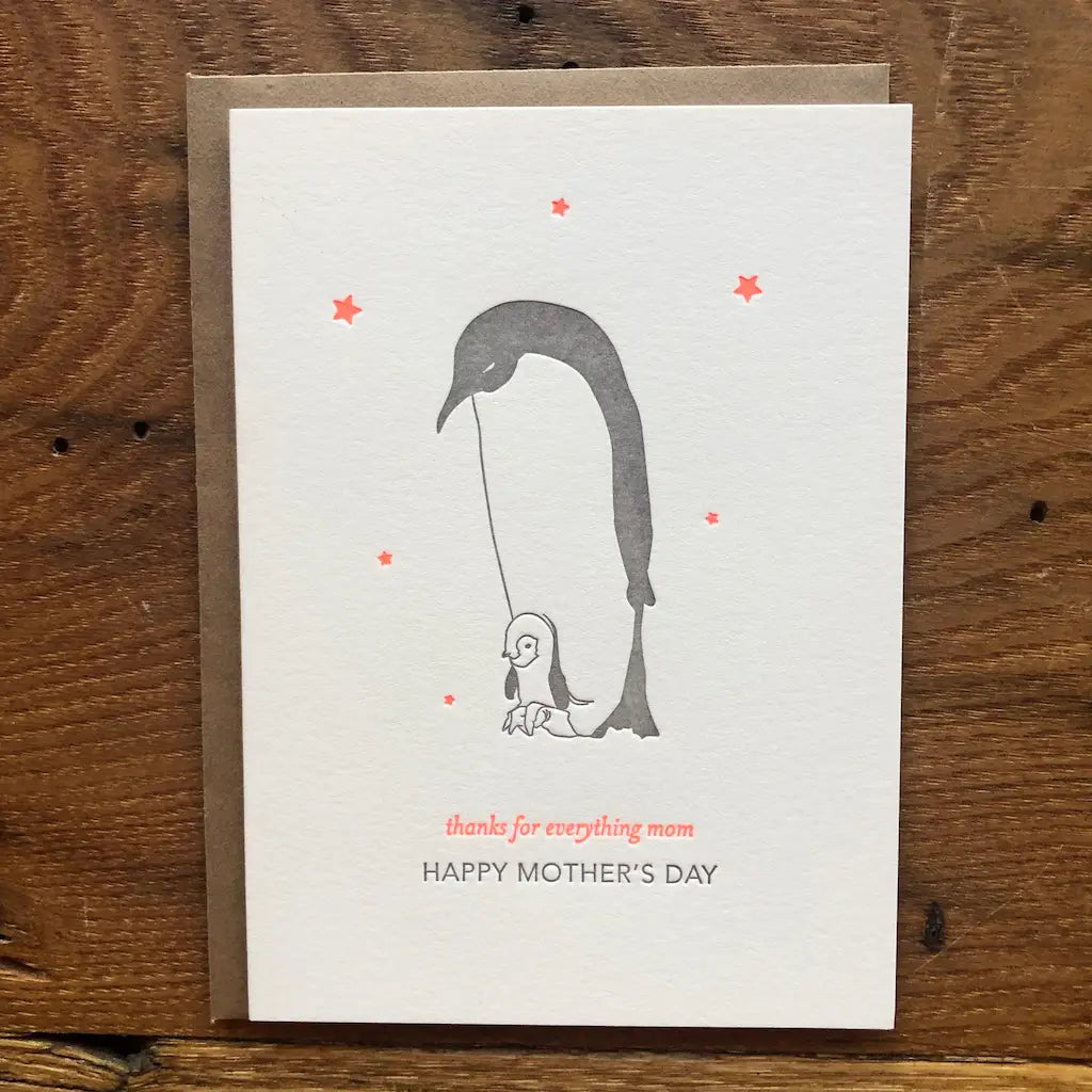 Penguin Mother's Day Card