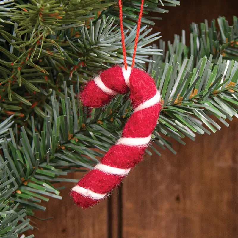 Felt Candy Cane Ornament