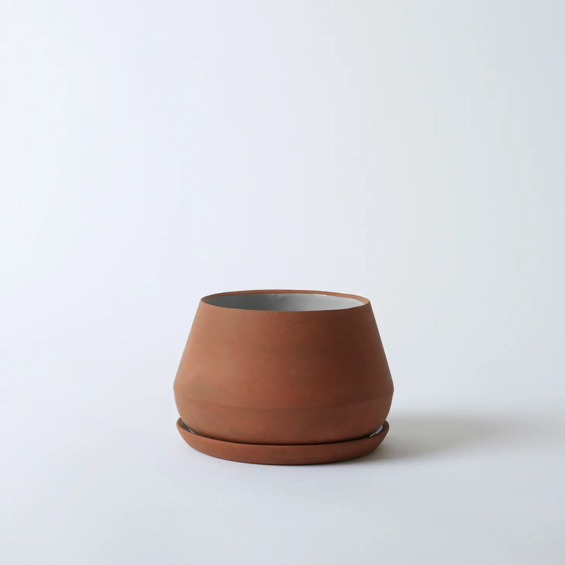 7" Modern Tapered Planter - Terracotta