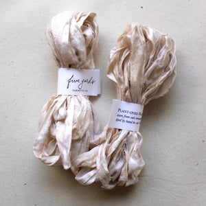 Plant-Dyed Silk Ribbon Bundle