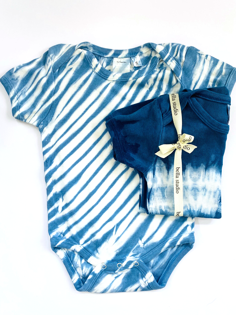 Assorted Indigo Tie Dye Onesie