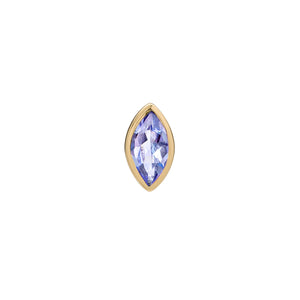 9k Mini Bezel Marquise Stud (SINGLE)