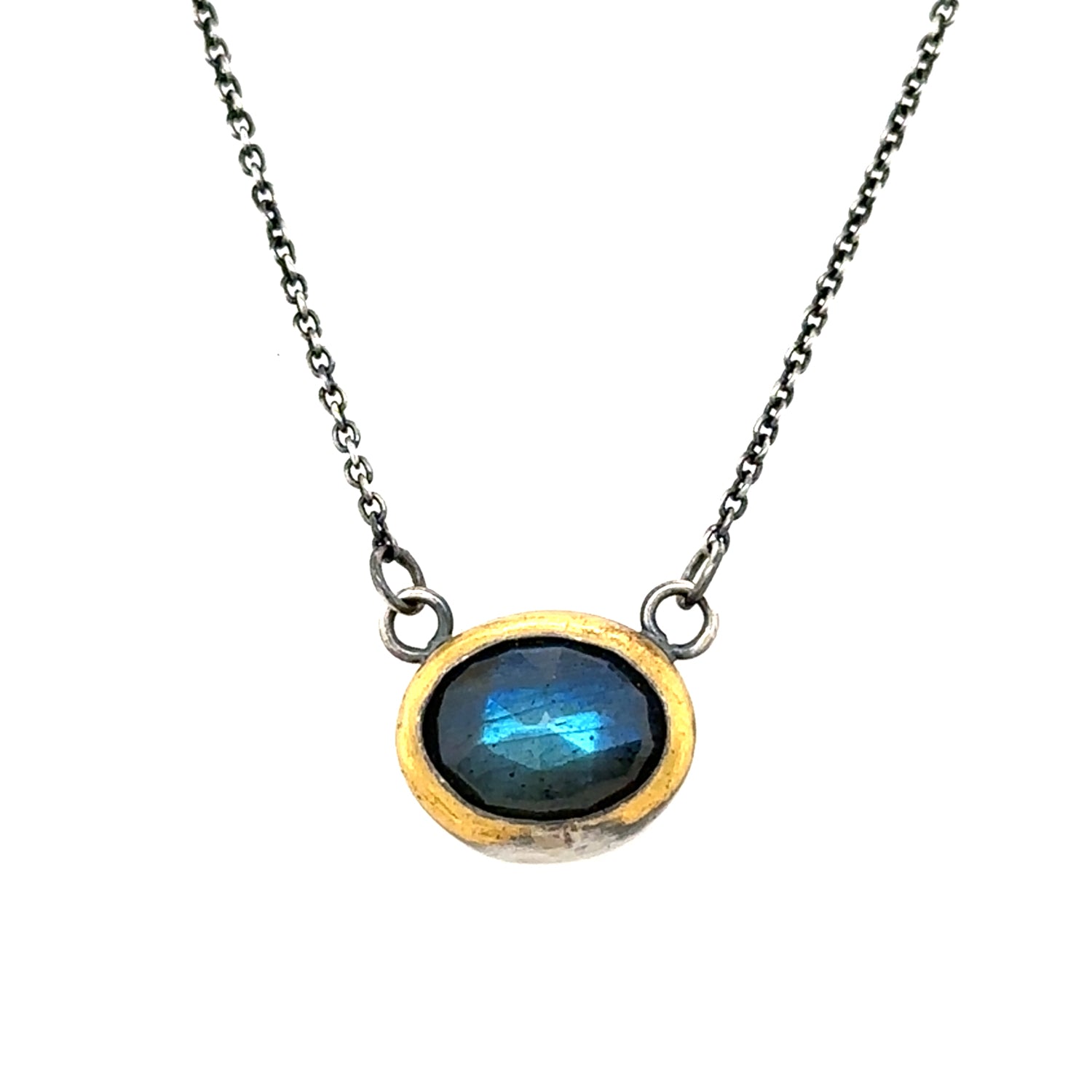 Labradorite Oval Keum-Boo Necklace