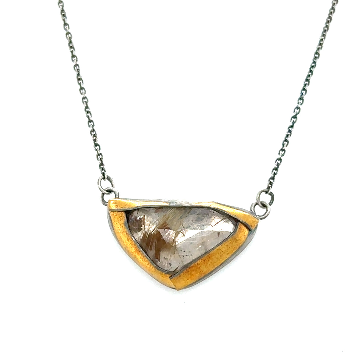 Rutile Triangle Keum-Boo Necklace