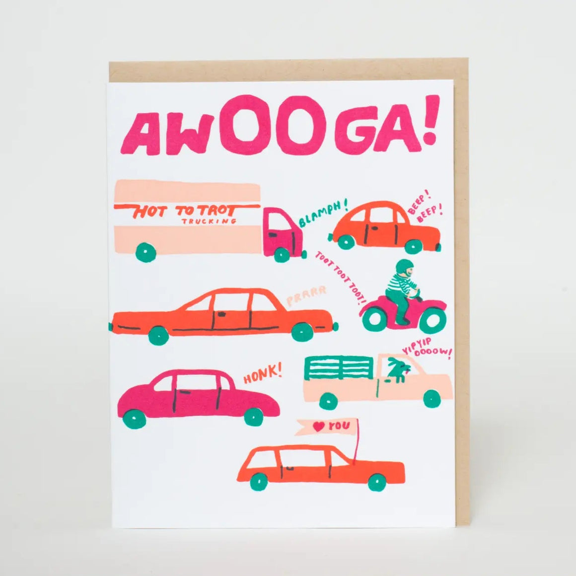 AWOOGA! Cars Love Card